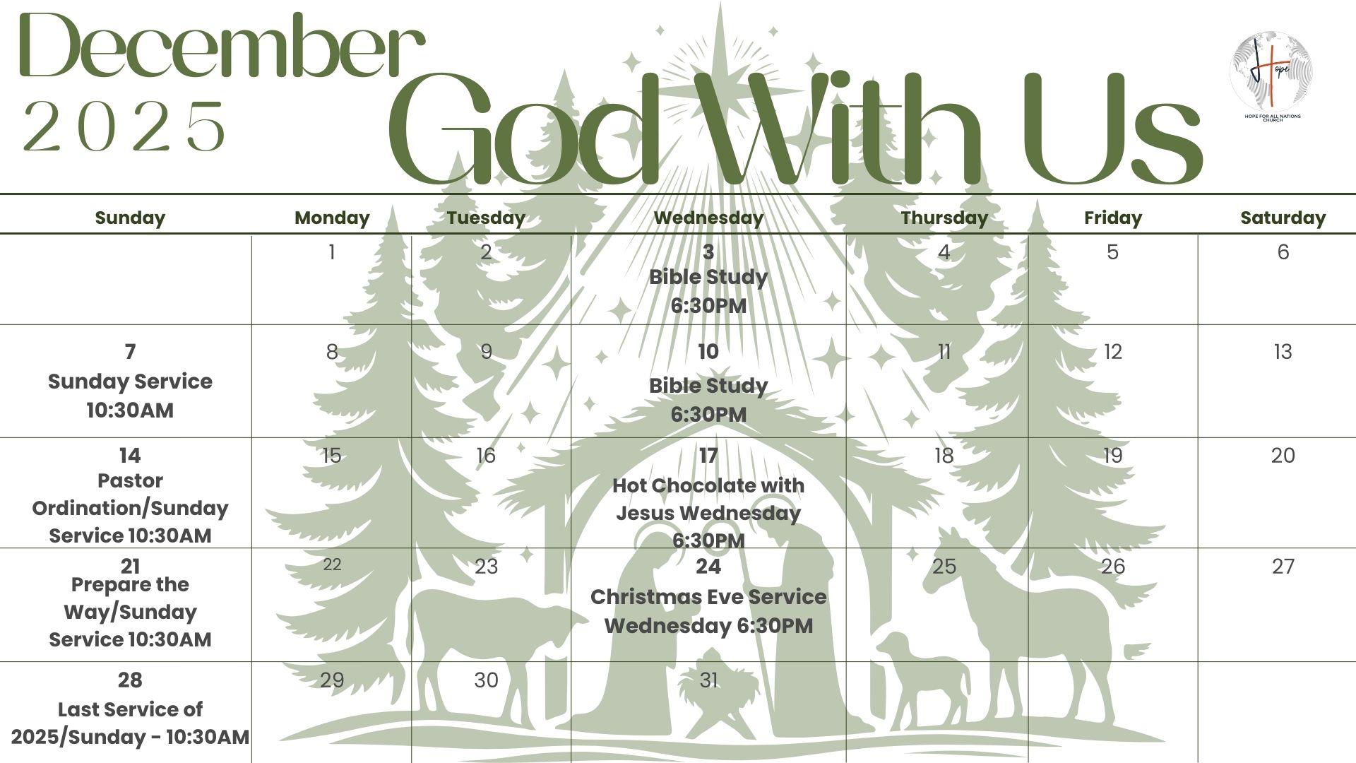 Elegant Monthly Planner December 2025 Calendar